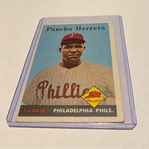 Pancho Herrera 1958 Topps Baseball Card #433 Philadelphia Phillies Vintage